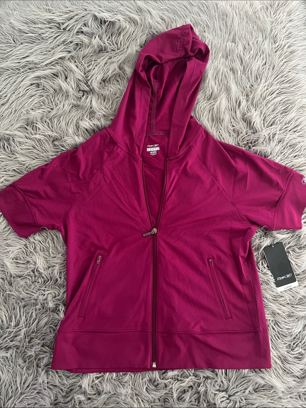 Reebok Women's Hooded Zip Utility Jacket in Magenta